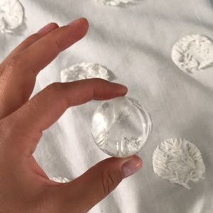 Clear quartz sphere